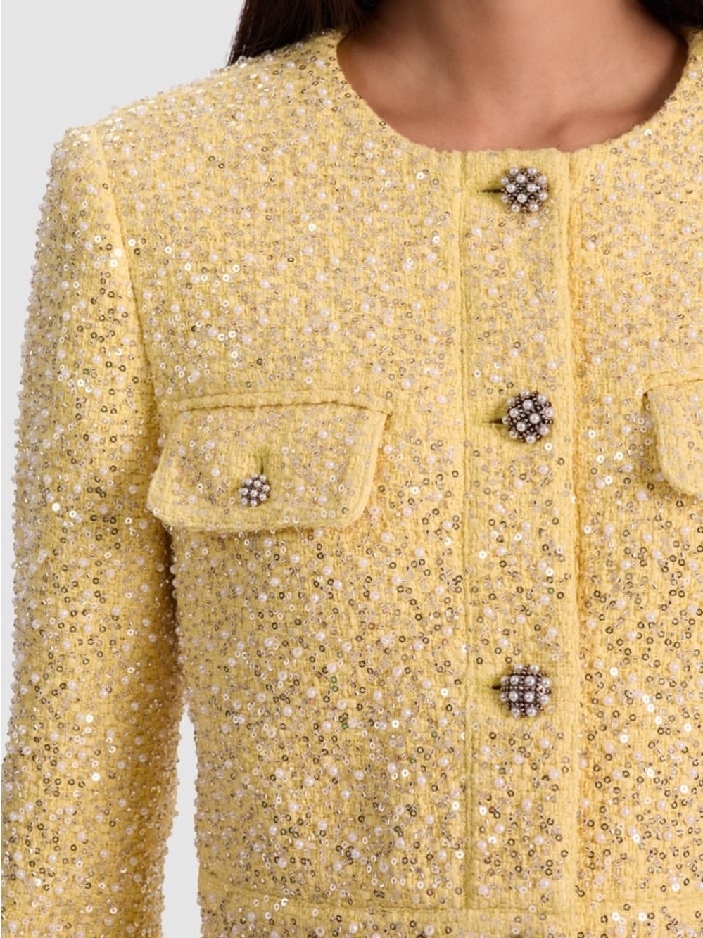 Alice and OLIVIQ ORIE EMBELLISHED TWEED JACKET and Mini Skirt size M and 4